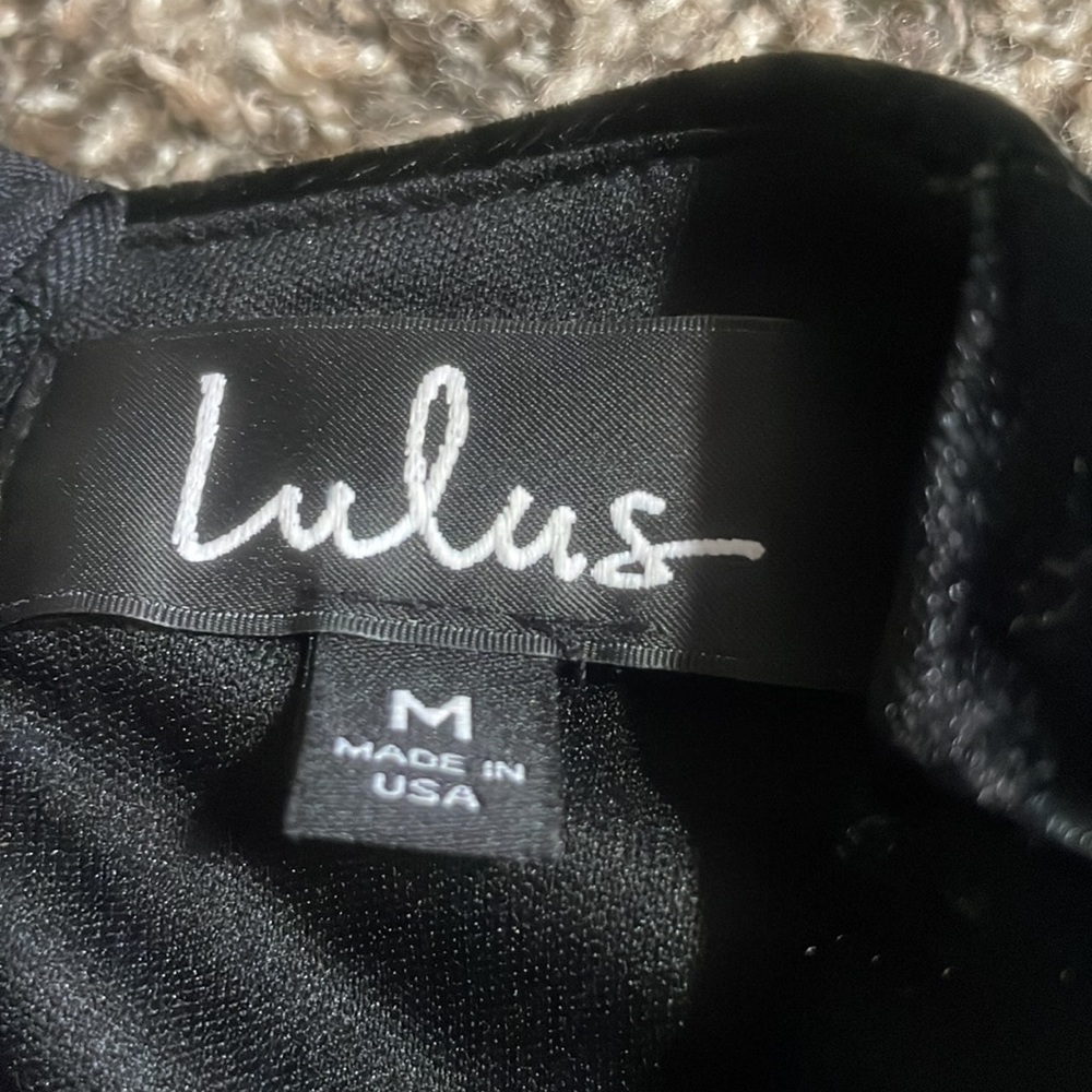 Lulu's Black Velvet Bodycon Long Sleeve Dress - Picture 6 of 7